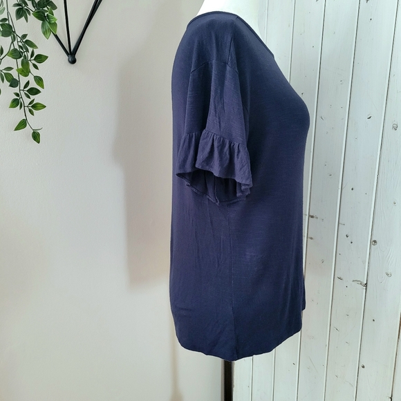 LOFT | SOFT FLOWY TOP navy medium - Picture 5 of 9